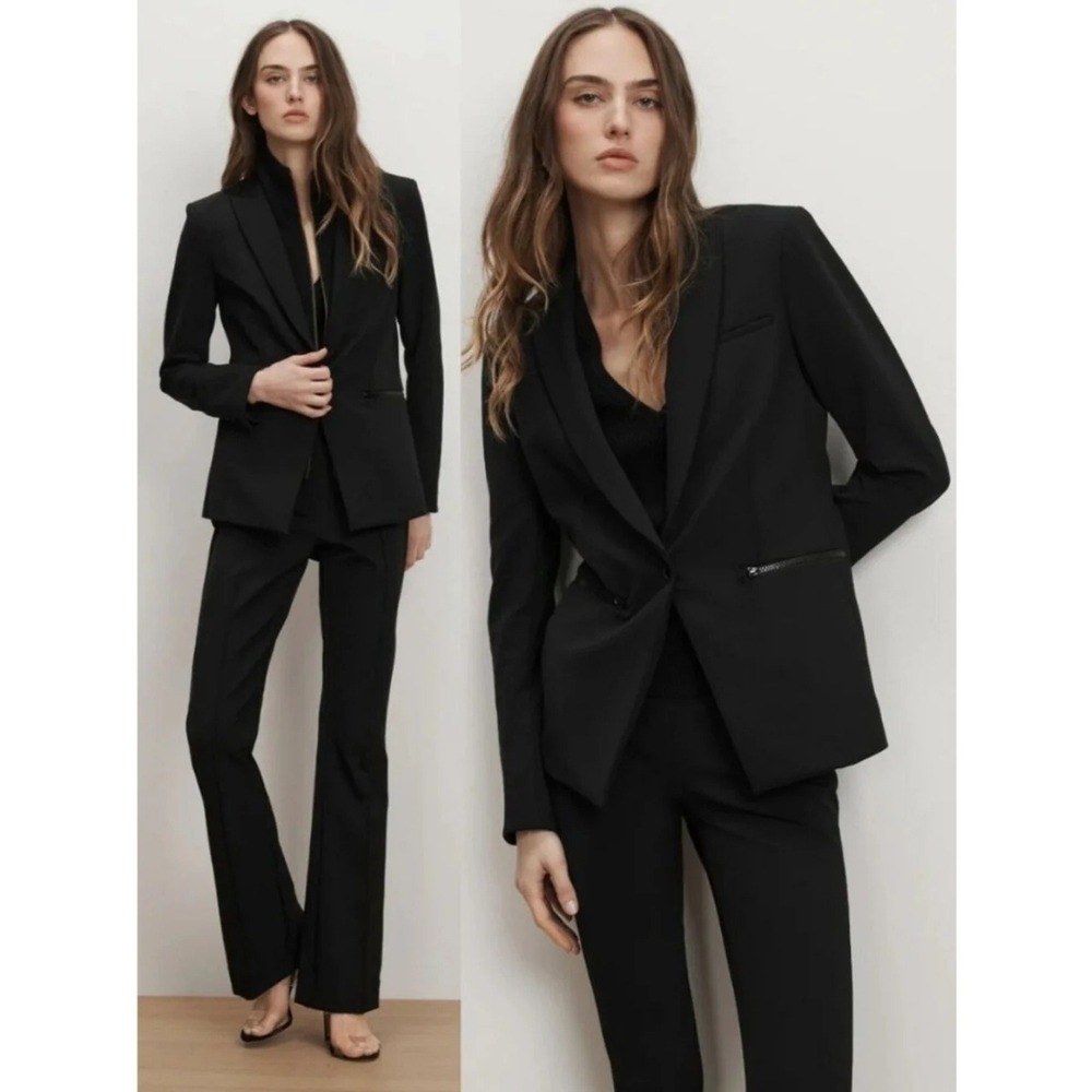 Veronica Beard Scuba Miller Designer Contemporary Chic Blazer Black Women 4